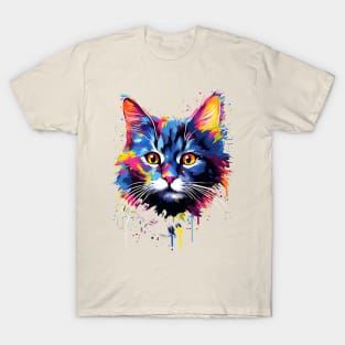 Cat Head in Colors T-Shirt